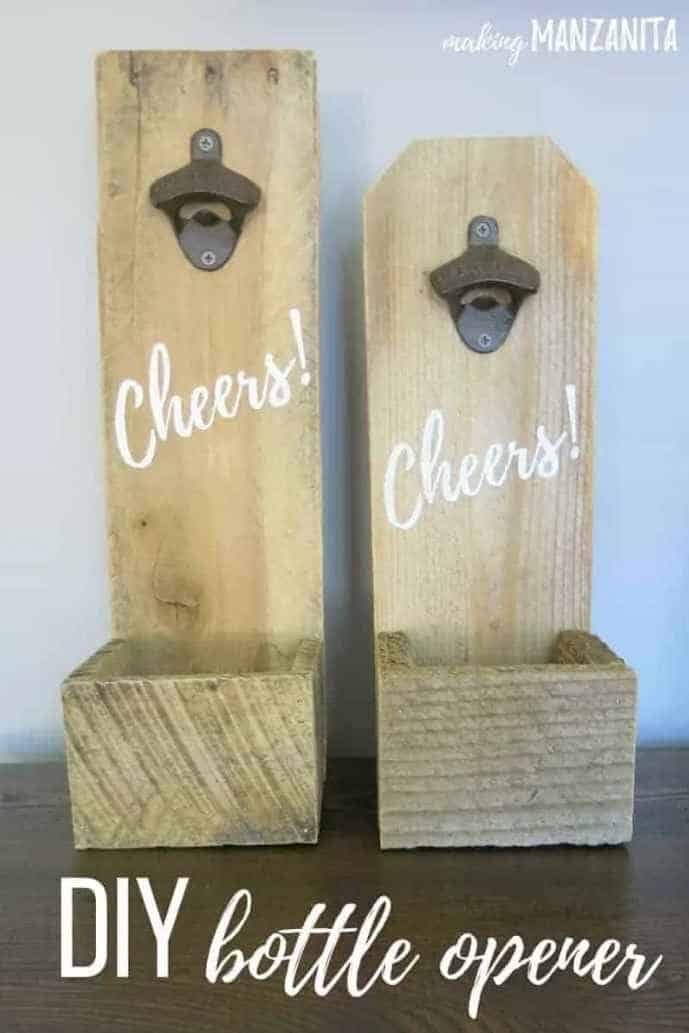 Reclaimed wood bottle opener