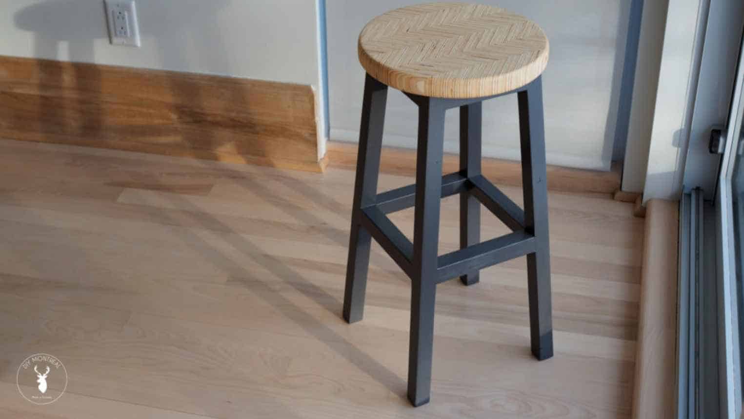 Chevron Pattern Bar Stool 