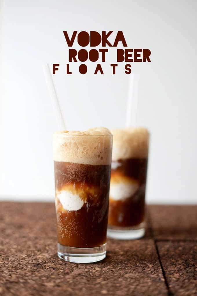 Vodka Root Beer Floats with Coconut Ice Cream