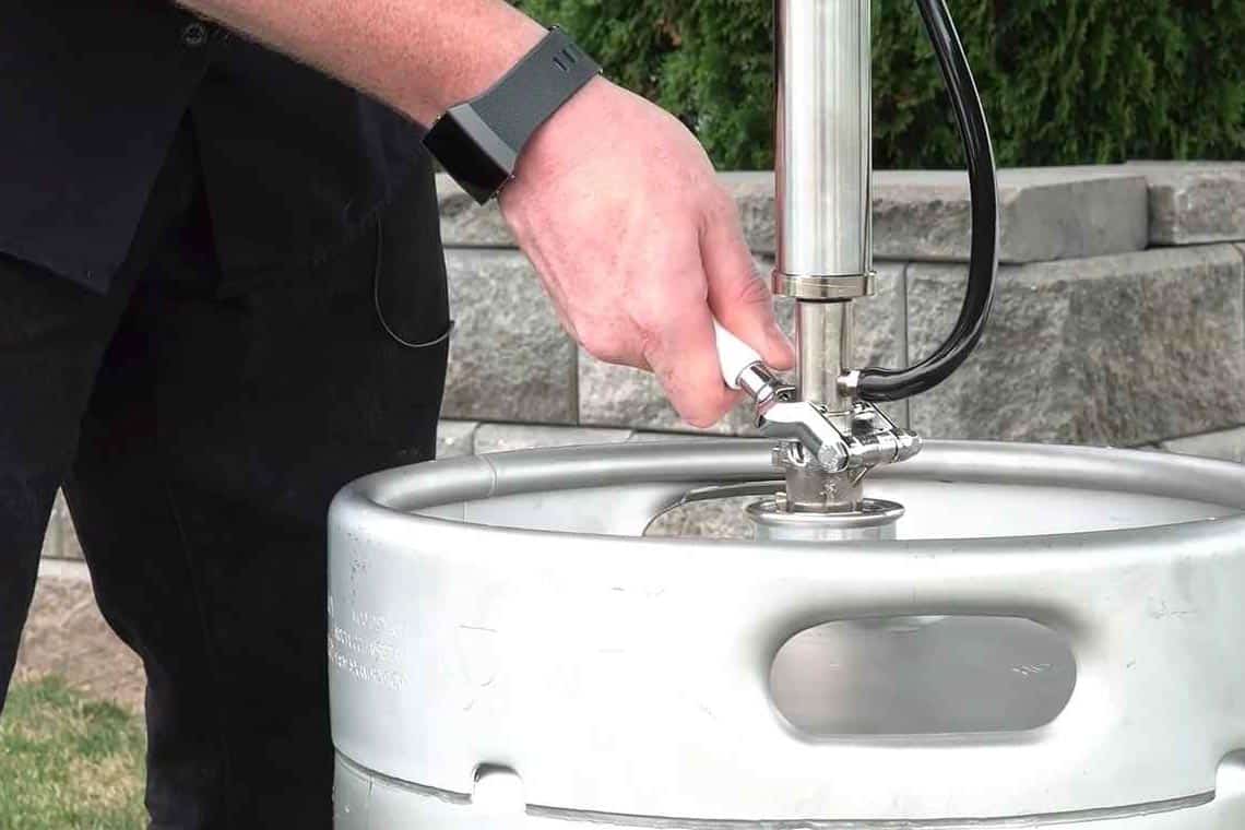 Disengage the Keg Coupler