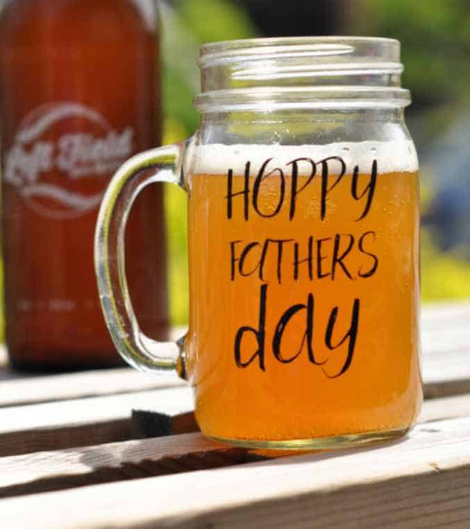 The Inspired Home's DIY Custom Craft Beer Mug for Dad