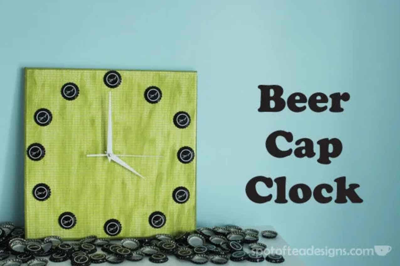 Beer Cap Clock by Tara