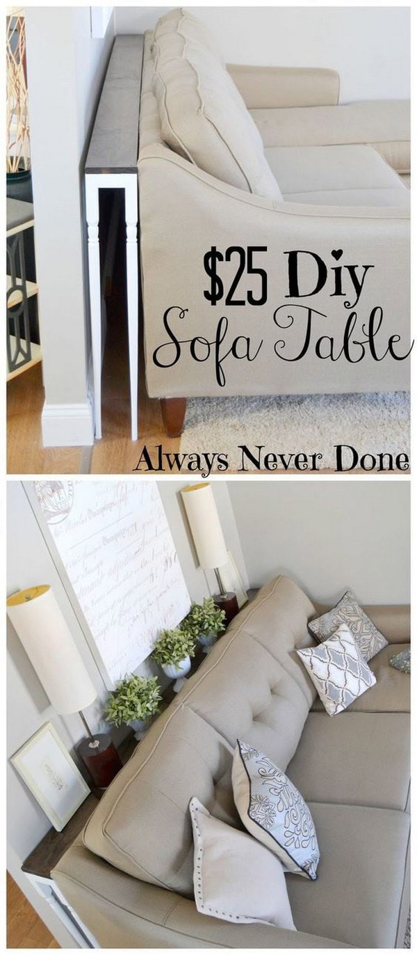 $25 DIY Sofa Table Tutorial