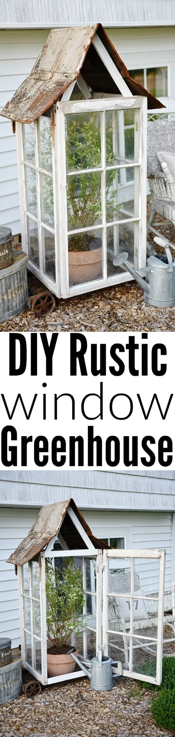 A Single- Sized Rustic Green House For Plants