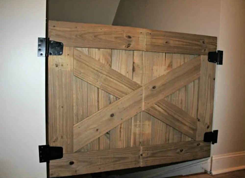 Baby Gate With A Rustic Flair