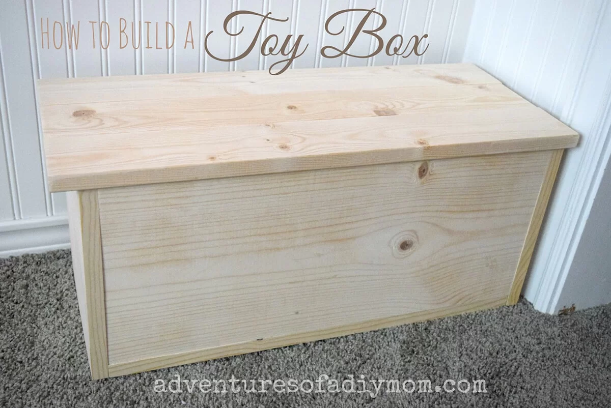 Basic Toy Box with Hinged Lid