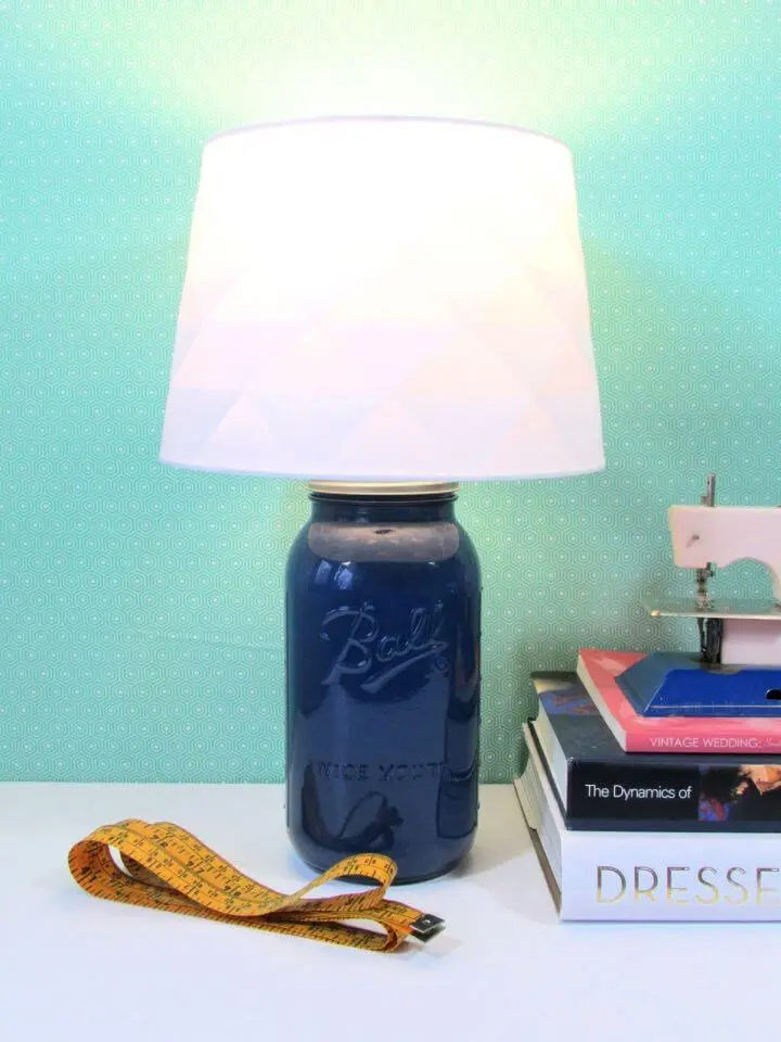Beautiful Mason Jar Desk Lamp