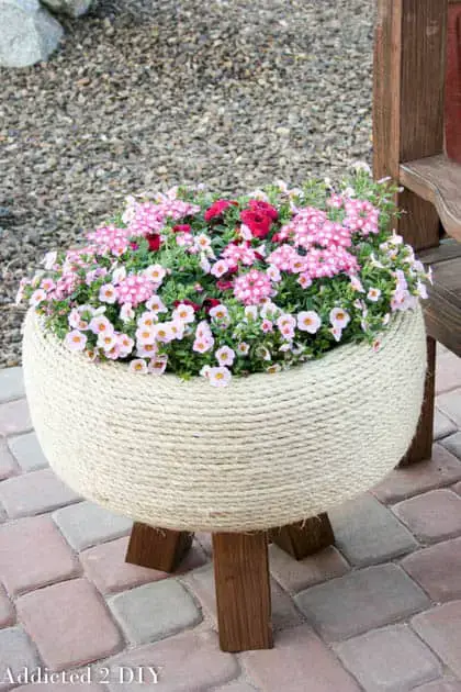 Beautiful Tire Planter