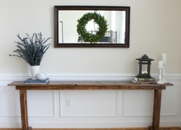 Broad Wooden DIY Console Table