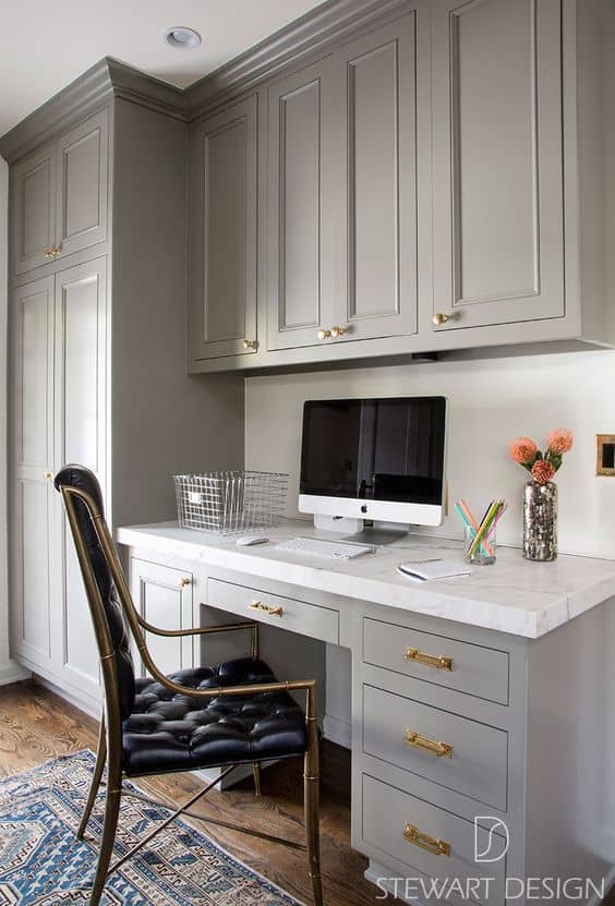 Built-In Cabinetry For Home Office Desk