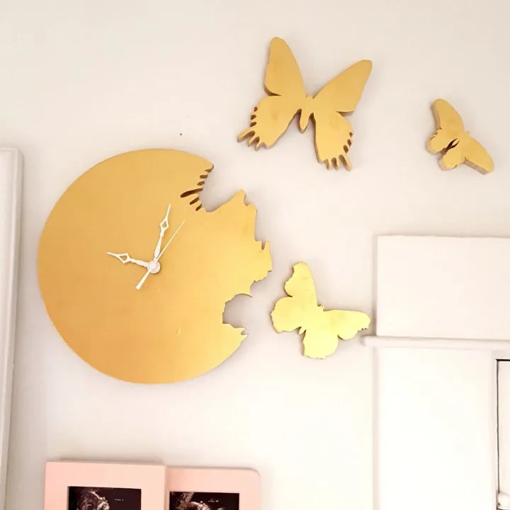 Butterfly Silhouette Clock