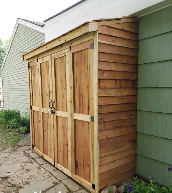 Cedar Bicycle Storage Shed
