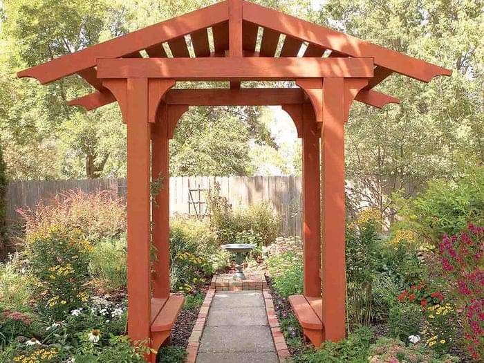 Add Interest with a DIY Garden Arbor