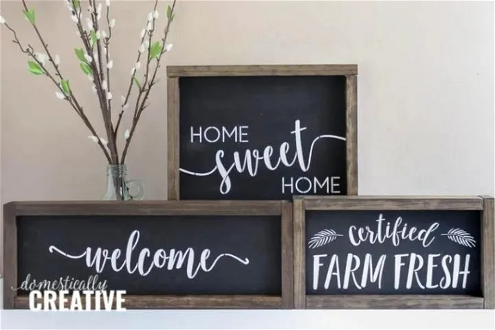 Create Your Own Farmhouse Chalkboard Style Sign