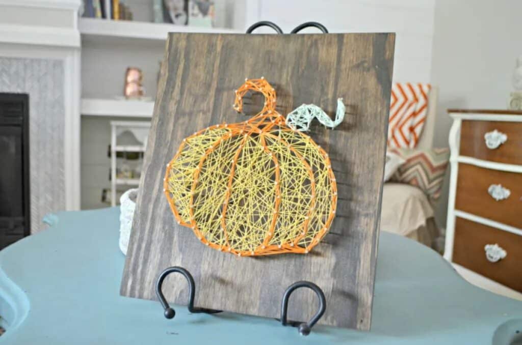 Create a Rustic Fall String Art Decoration with Ease!