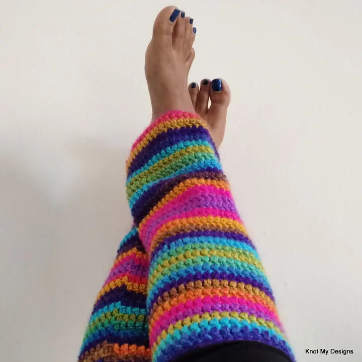 Crochet Rainbow Shaded Leg Warmer