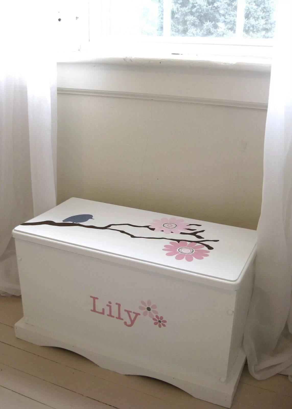 Custom Decorated Wooden Toy Chest