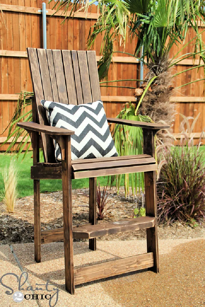 DIY Bar Height Adirondack Chair