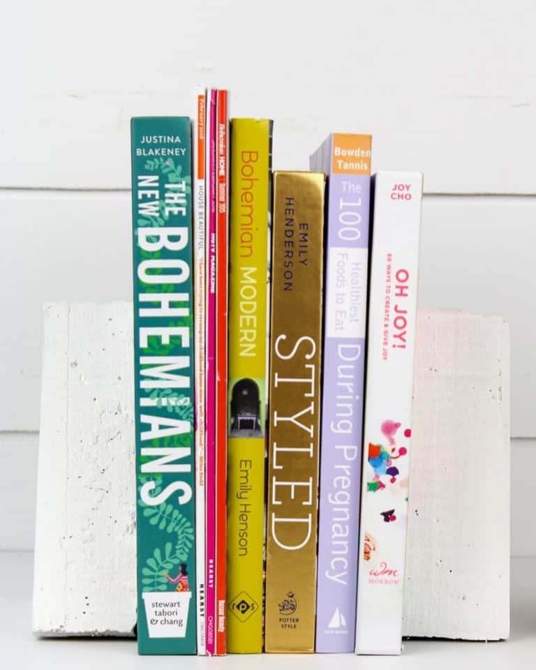 DIY Cement Bookends