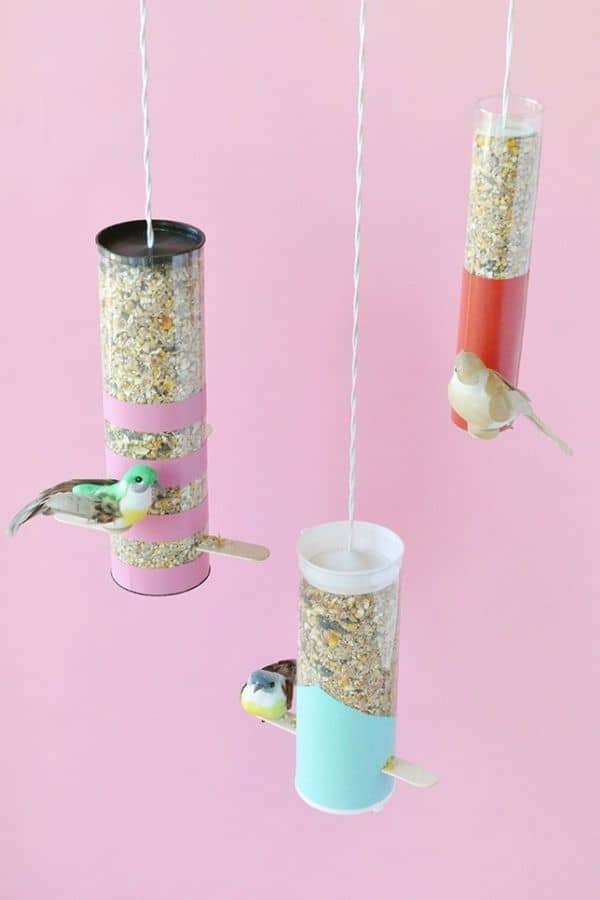 DIY Colorblock Bird Feeders Handmade Charlotte