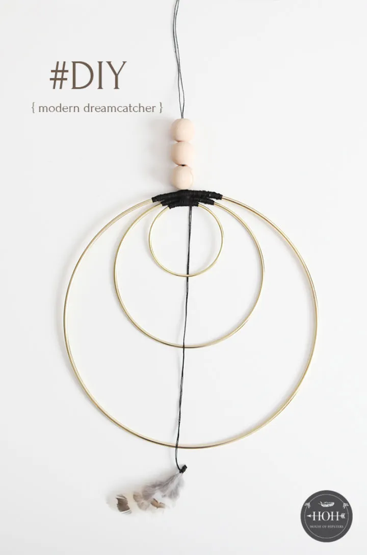 DIY Dreamcatcher Out of Brass Hoops