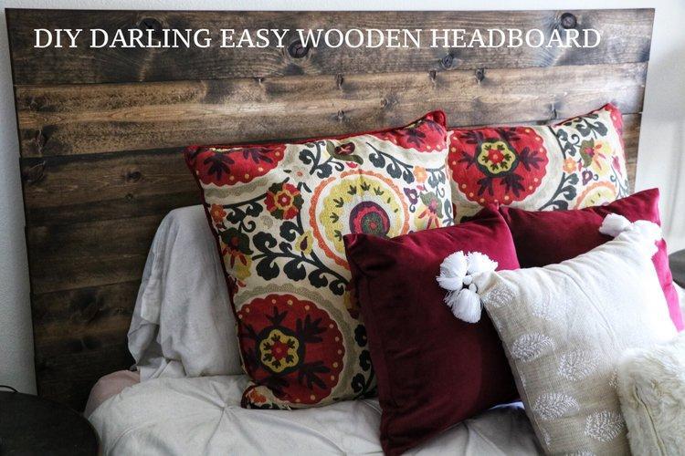 DIY Easy Wooden Headboard