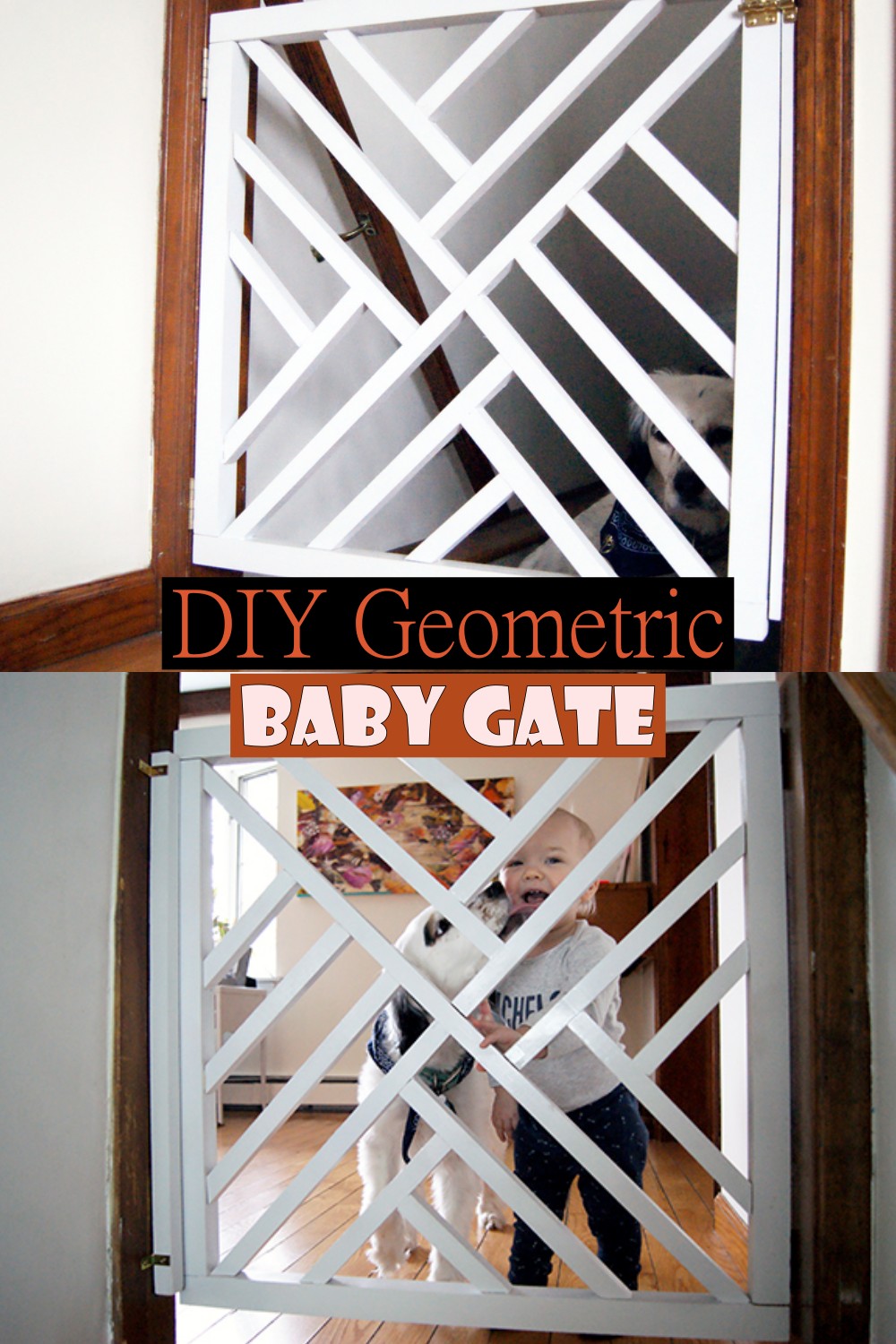 DIY Geometric Baby Gate