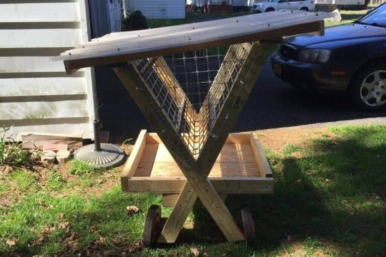 DIY Goat Hay Feeder With Wheel