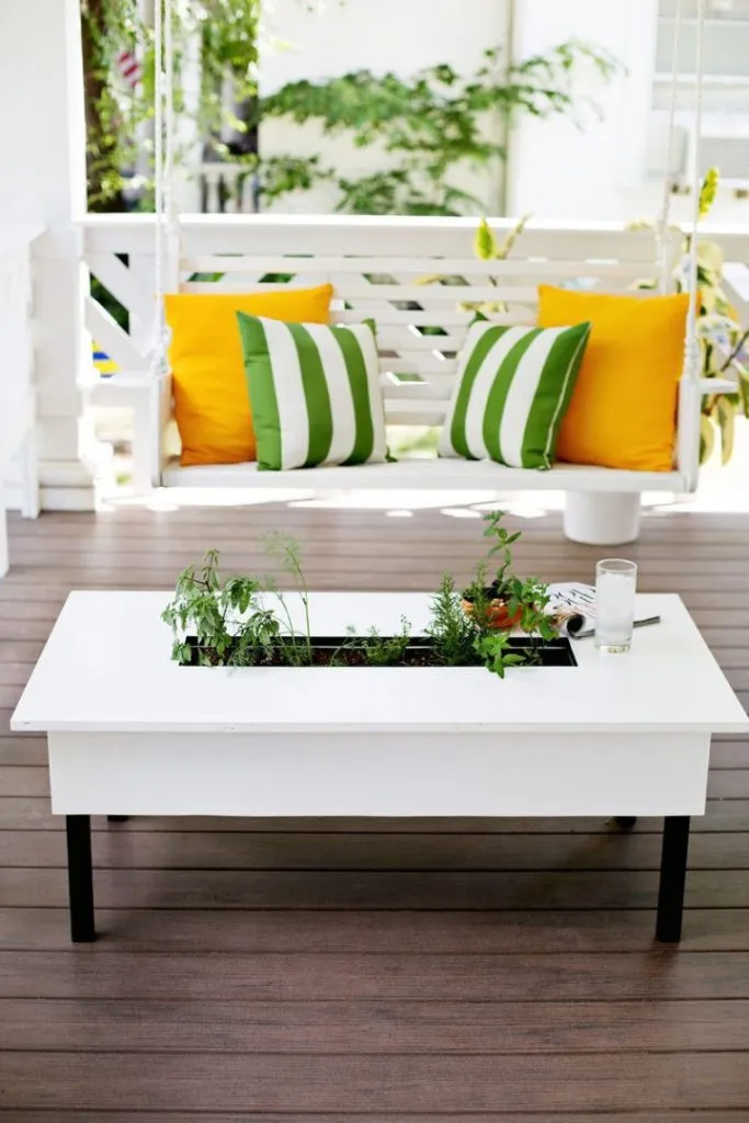 DIY Herb Garden Coffee Table