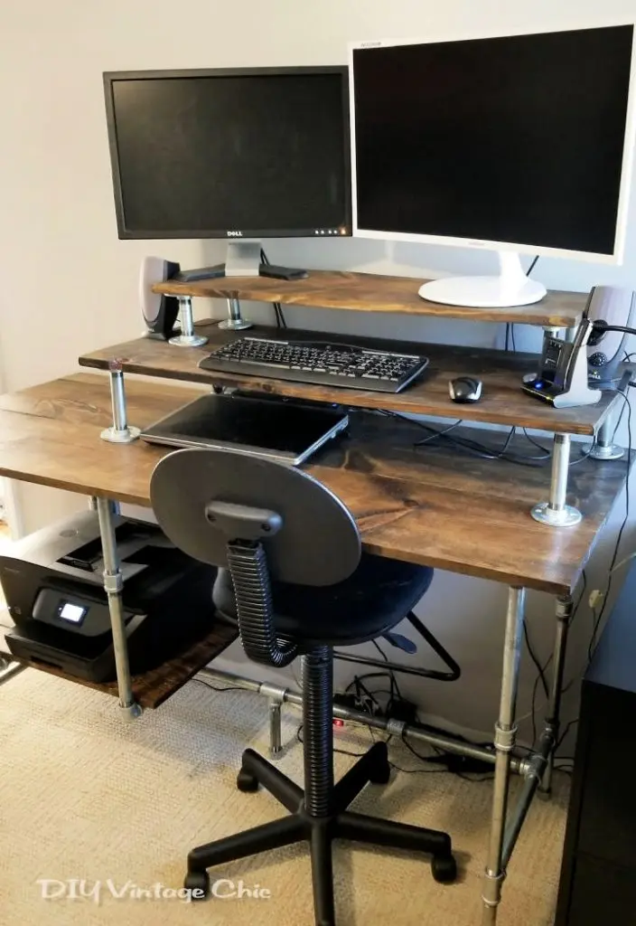 DIY Industrial Standing Desk