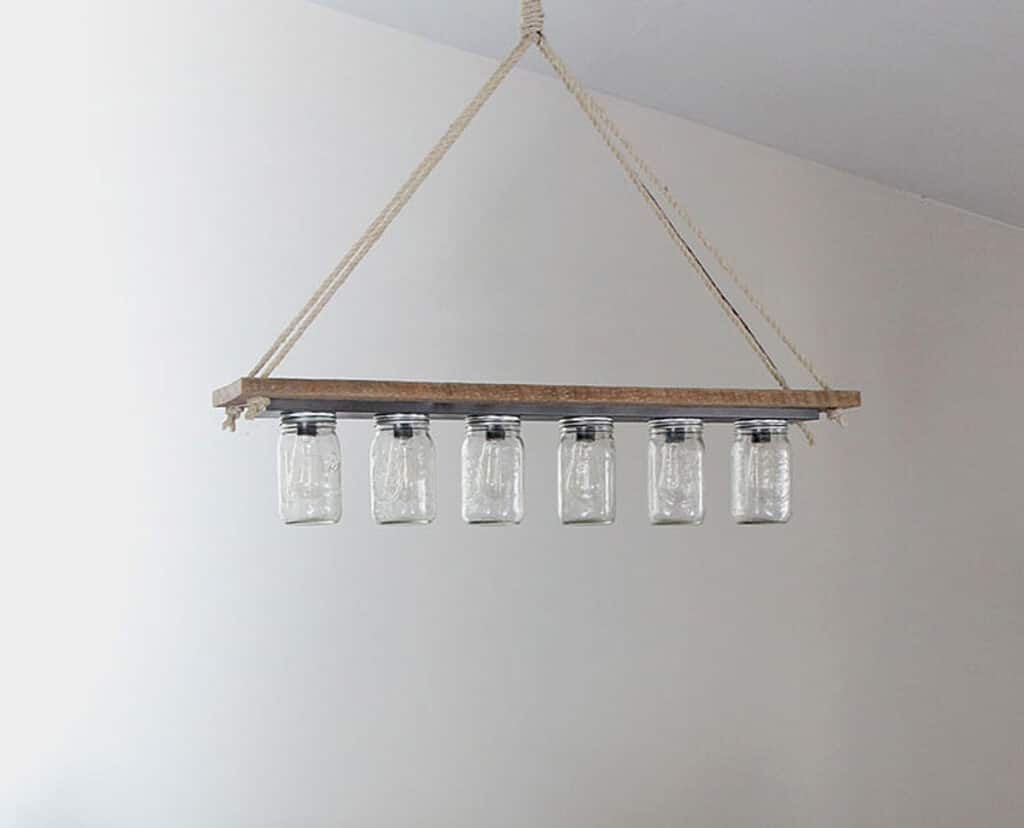 DIY Mason Jar Pendant Light