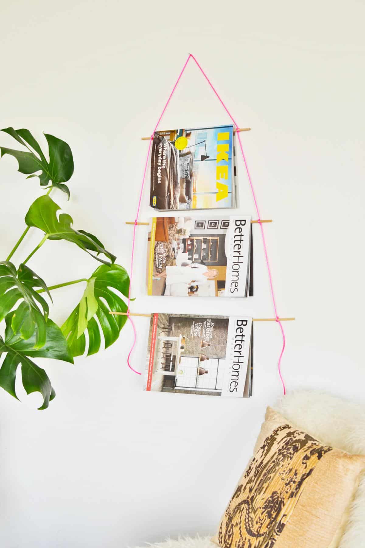 DIY Neon Magazine Holder