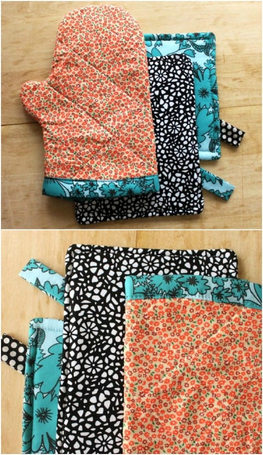 DIY Oven Mitt and Hot Pad Set