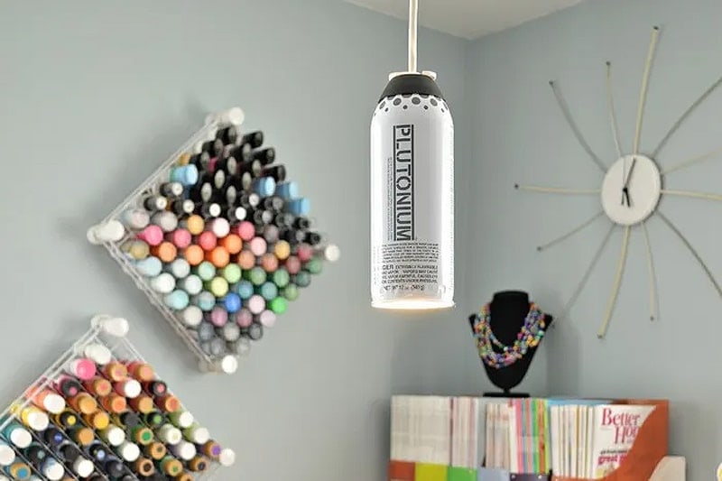 DIY Plutonium Can Pendant Lamp