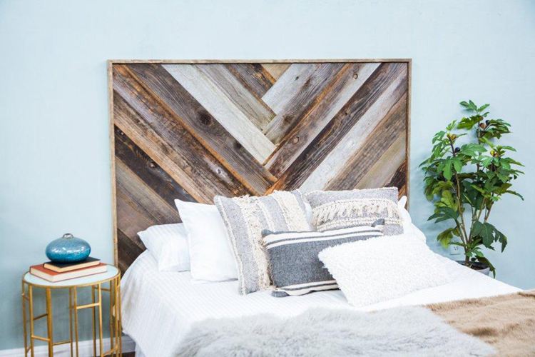 DIY Reclaimed Wood Headboard