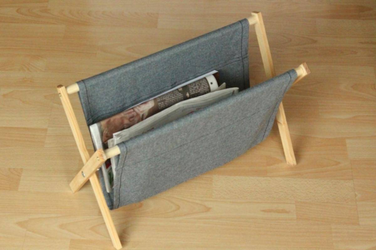 DIY Rustic Magazine Folding Rack