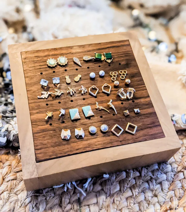 DIY Stud Earring Holder Using Scrap Wood