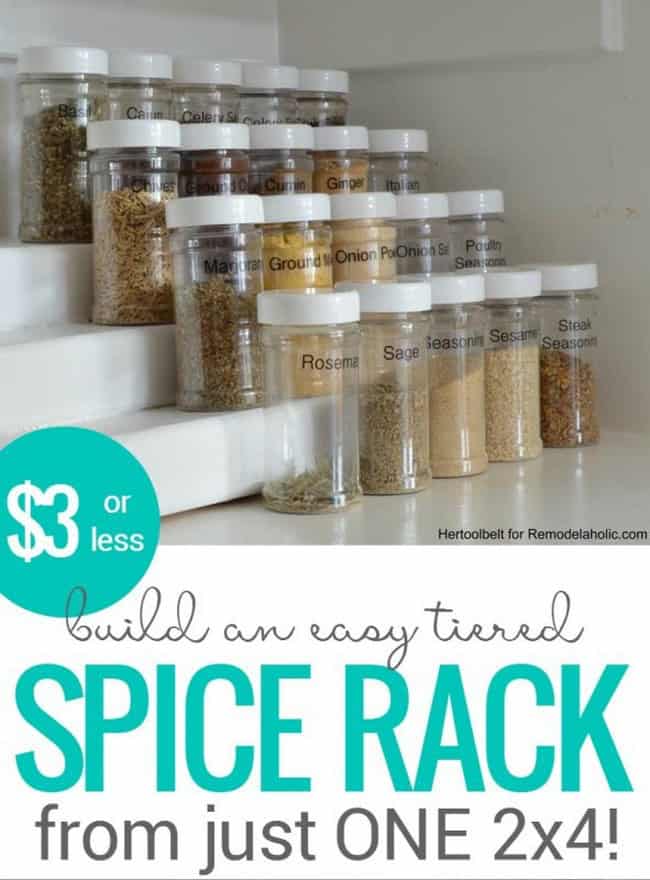 DIY Tiered Spice Rack