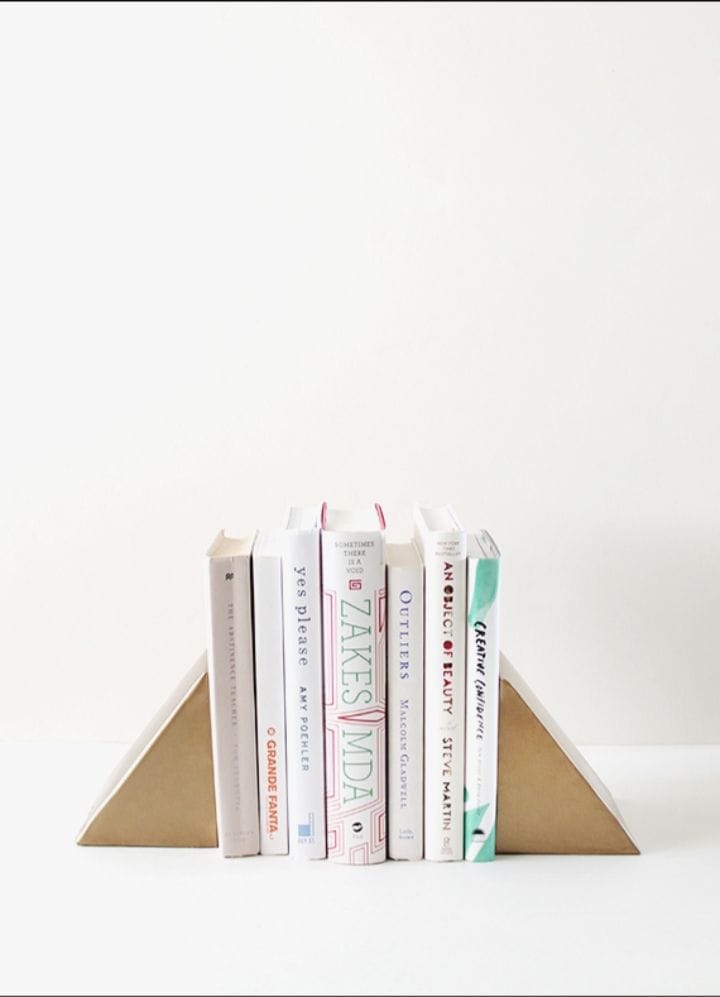 DIY Triangular Bookends