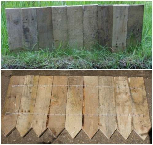 DIY Upcycled Pallet Garden Edging