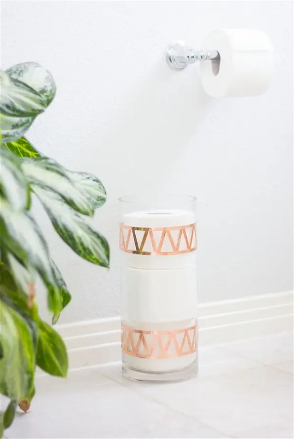 DIY Vase for Spare Toilet Paper