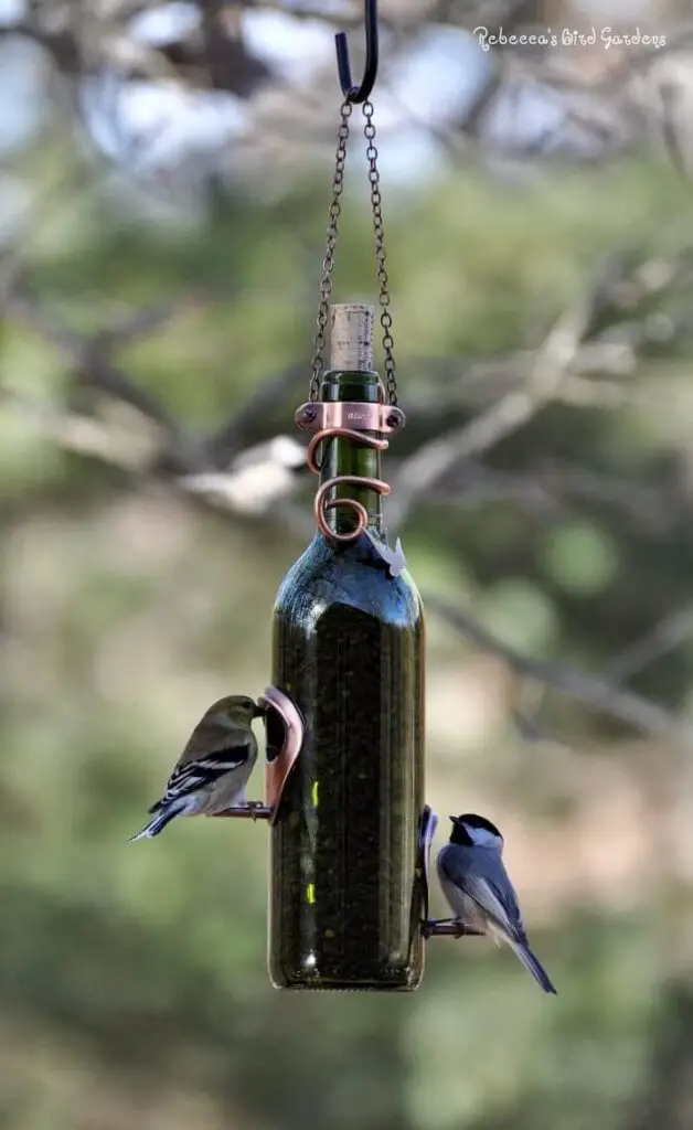DIY Wine Bottle Bird-Feeders The Garden Roof Coop