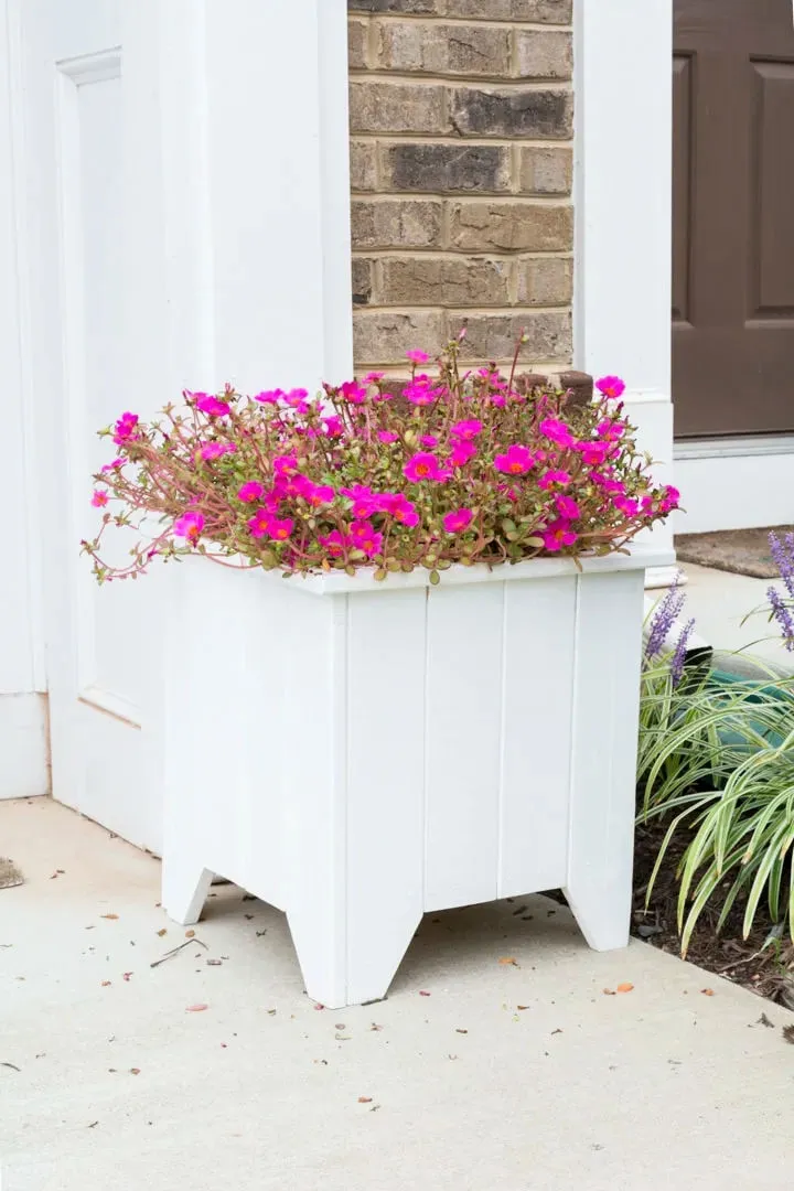 DIY Wooden Porch Planter Box