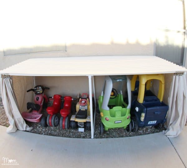 DIY a Covered Kids Car Garage