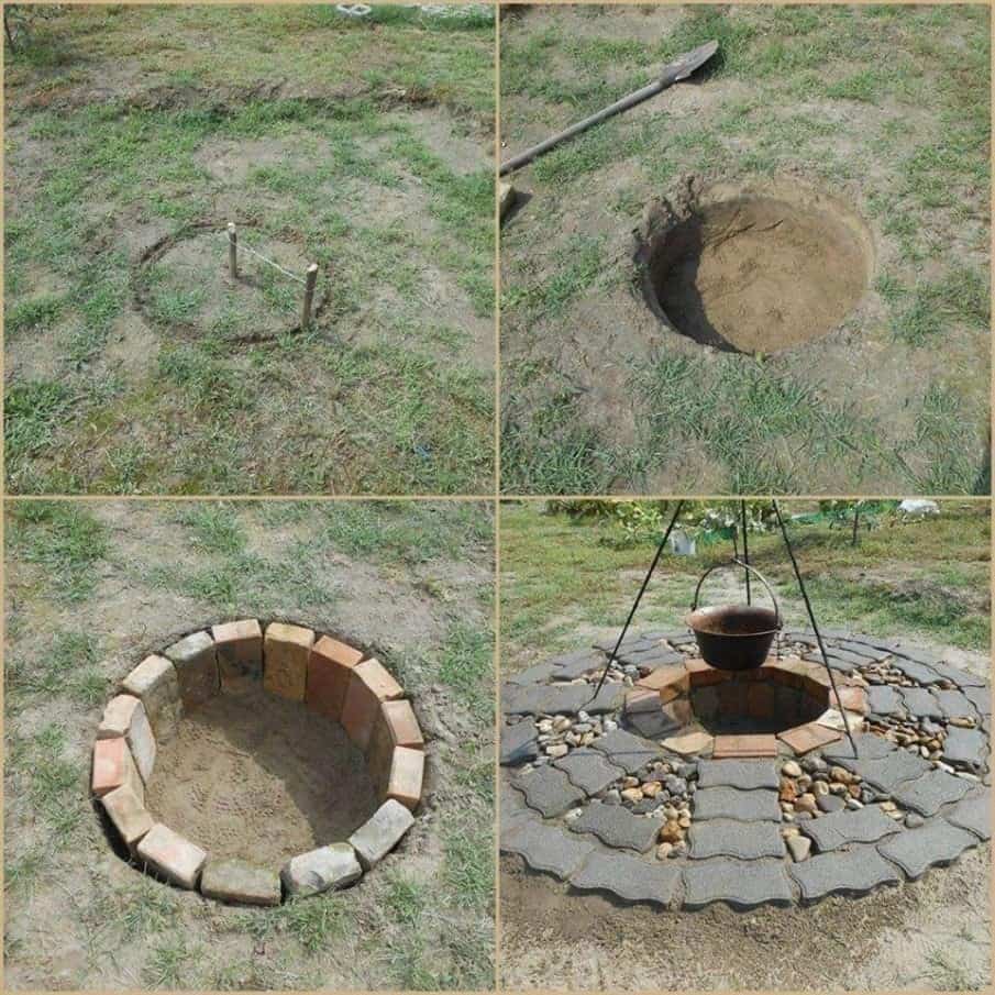 Diy Fire Pit with Natural Stone