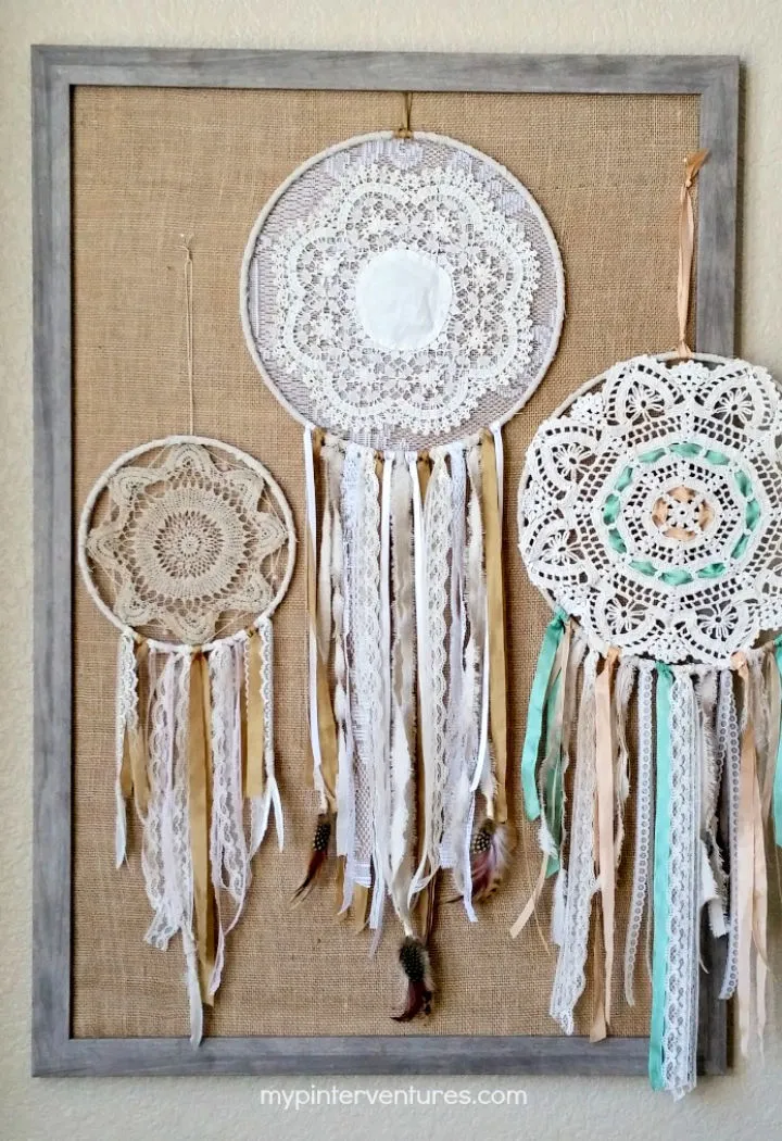 Doily Bohemian Dream Catcher Tutorial