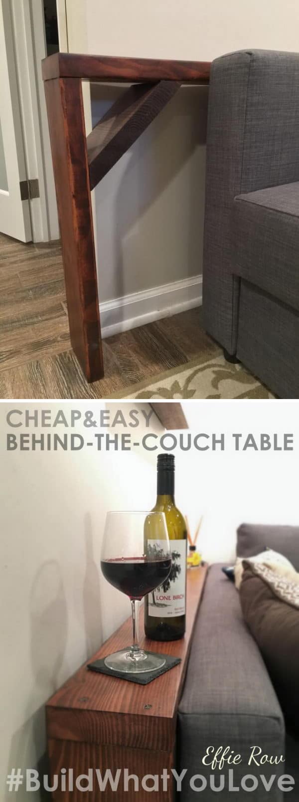 Easy DIY Behind The Couch Table