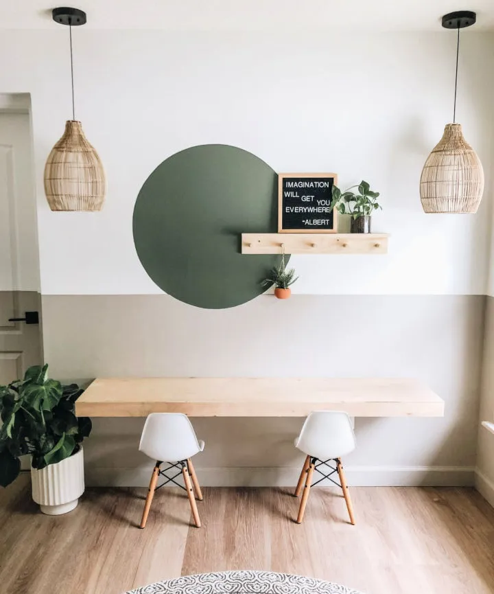 Easy DIY Built-in Floating Desk