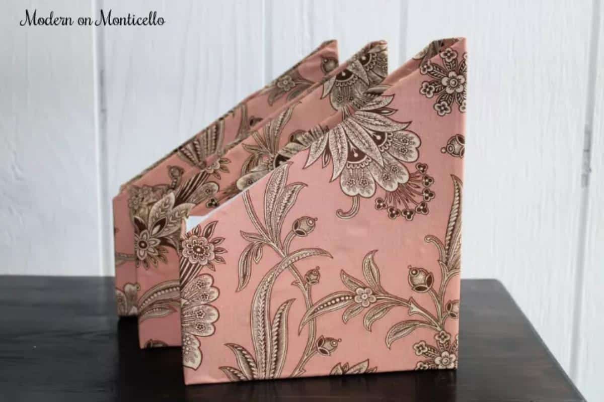 Fabric Covered Magazine Holder