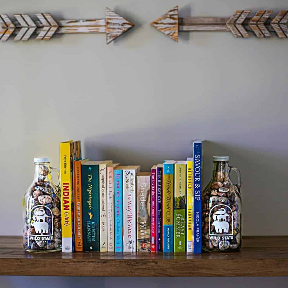 Glass Jar Bookends